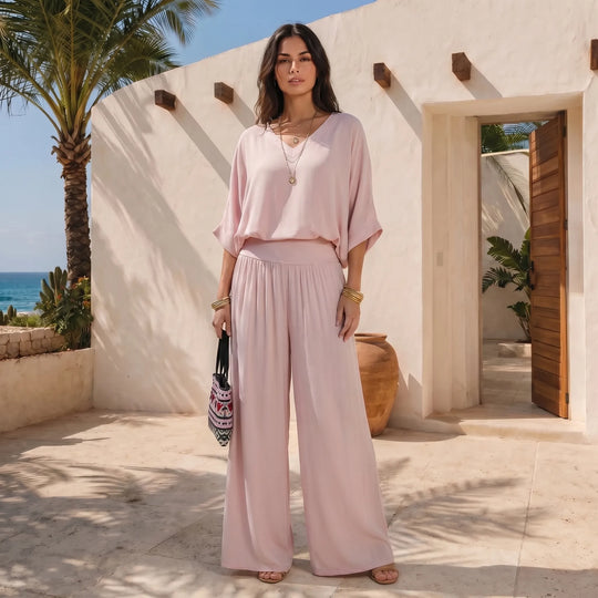 Alice  - Flowing Wide-Leg Two-Piece Set