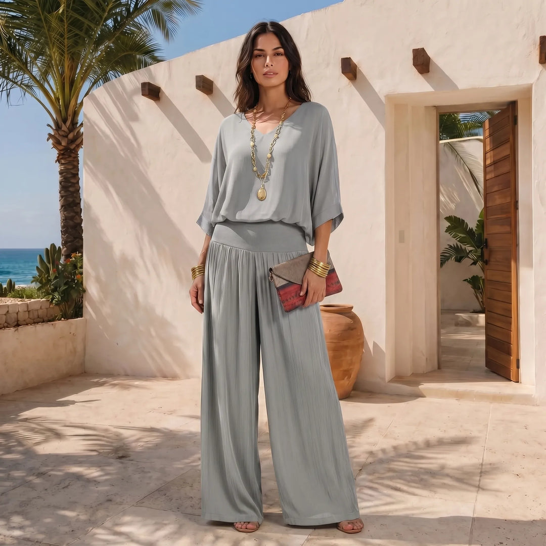 Alice  - Flowing Wide-Leg Two-Piece Set