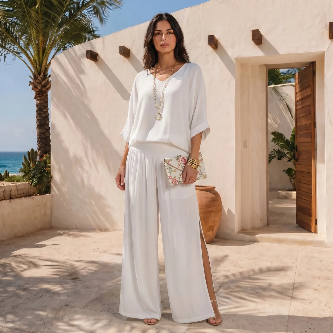 Alice  - Flowing Wide-Leg Two-Piece Set
