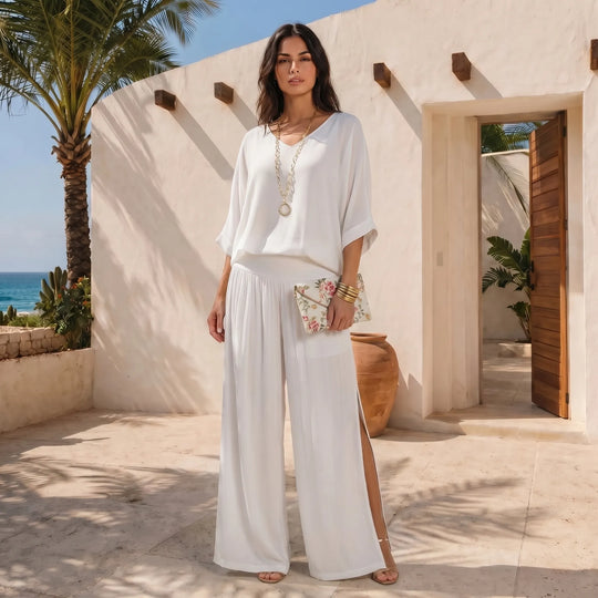 Alice  - Flowing Wide-Leg Two-Piece Set