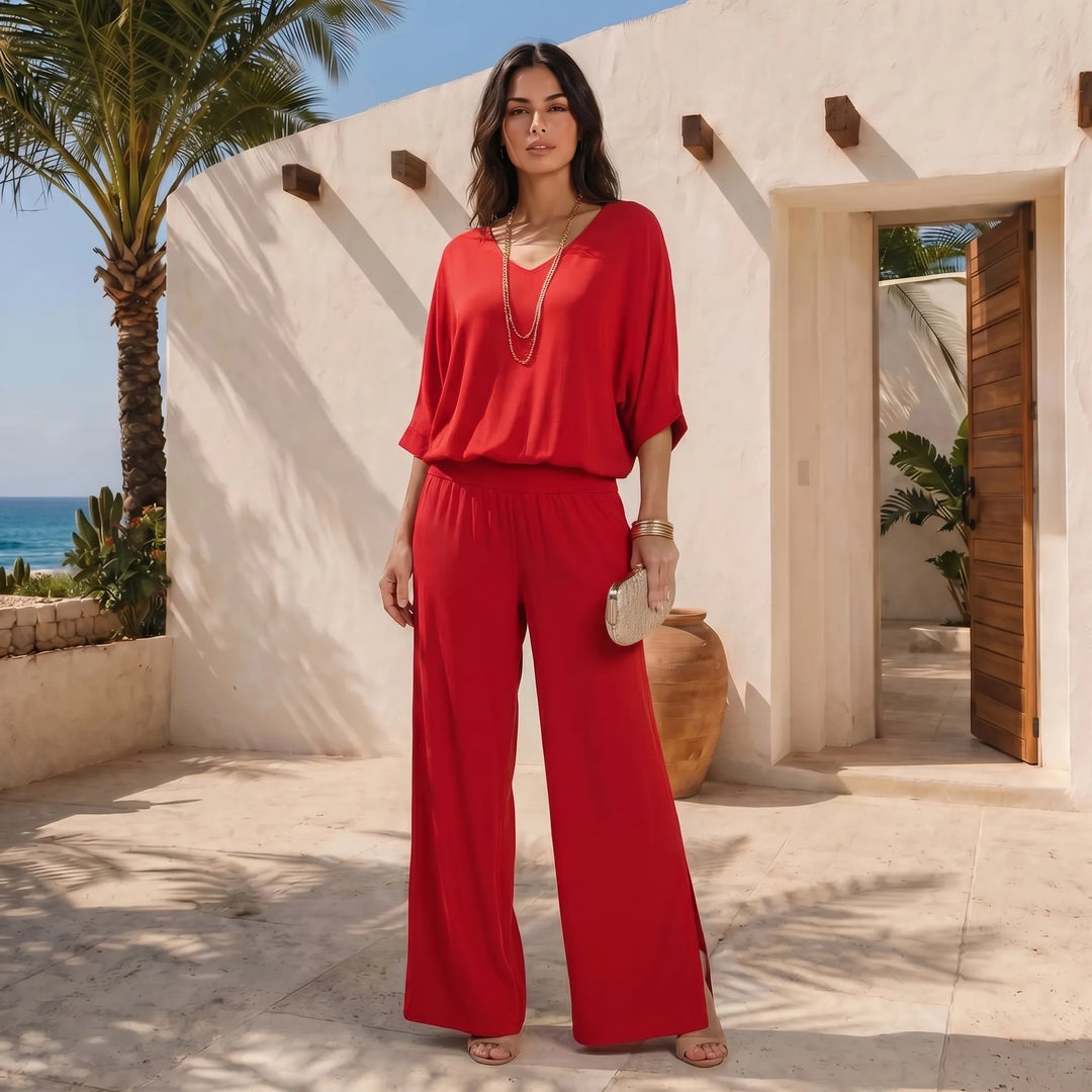 Alice  - Flowing Wide-Leg Two-Piece Set