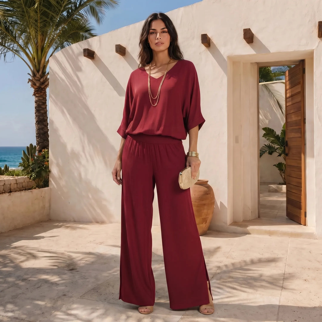 Alice  - Flowing Wide-Leg Two-Piece Set