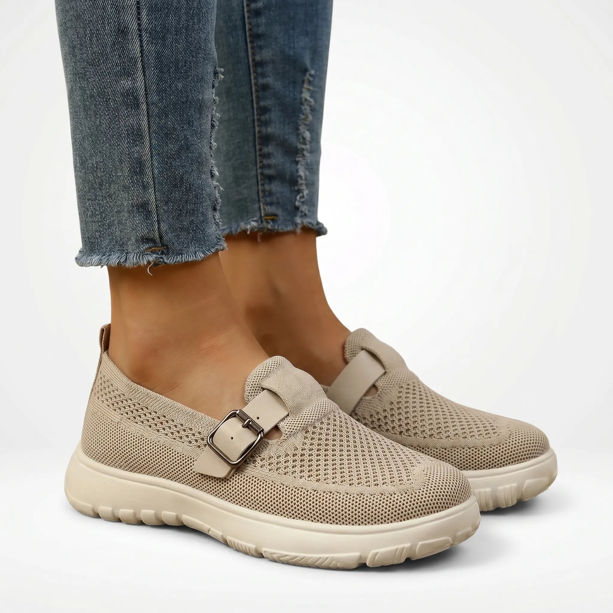Angelica  - Slip-On Loafer With Buckle Strap