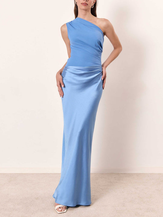 women maxi dress in pleated design for formal events 2