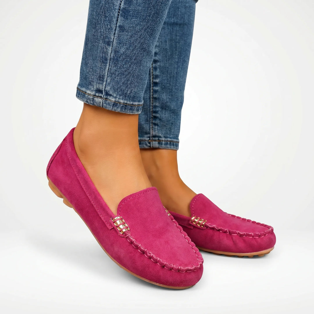 Barbara  - Flat Slip-On Loafer With Metal Accent