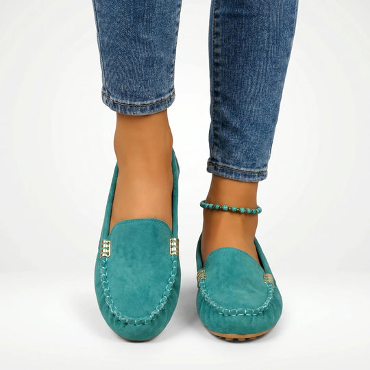 Barbara  - Flat Slip-On Loafer With Metal Accent