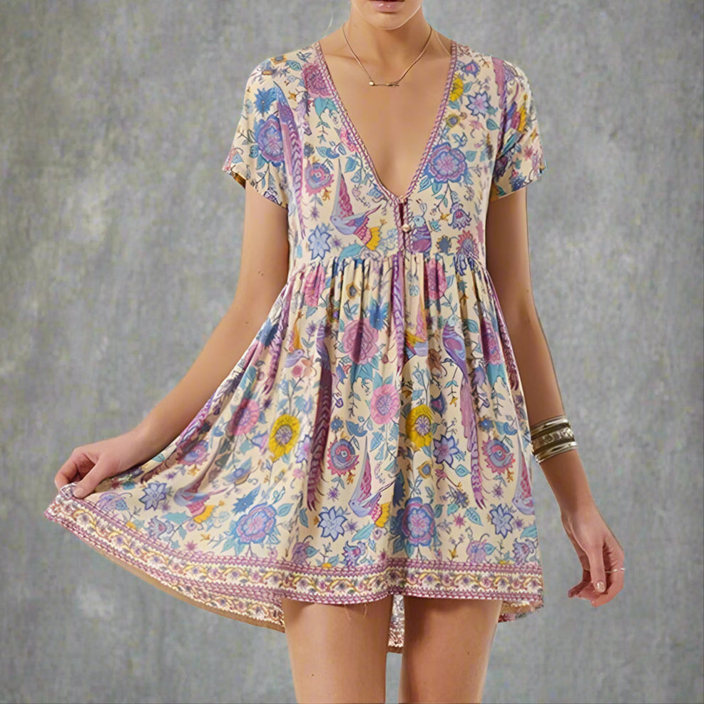 women cotton dress in floral for summer outings 1