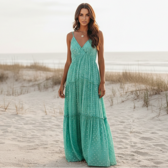 women floral maxi dress in blue for summer outings 0