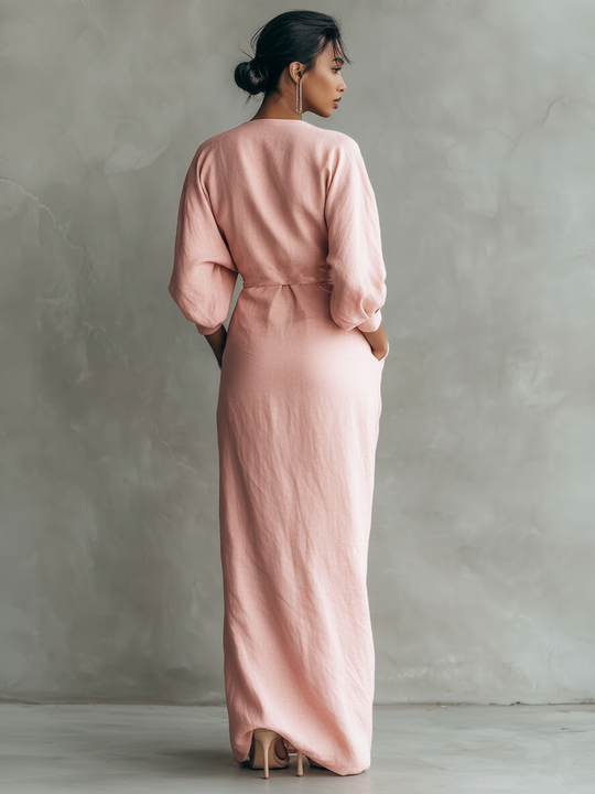 Bernadette  - Draped V-Neck Maxi Dress Summer Gatherings
