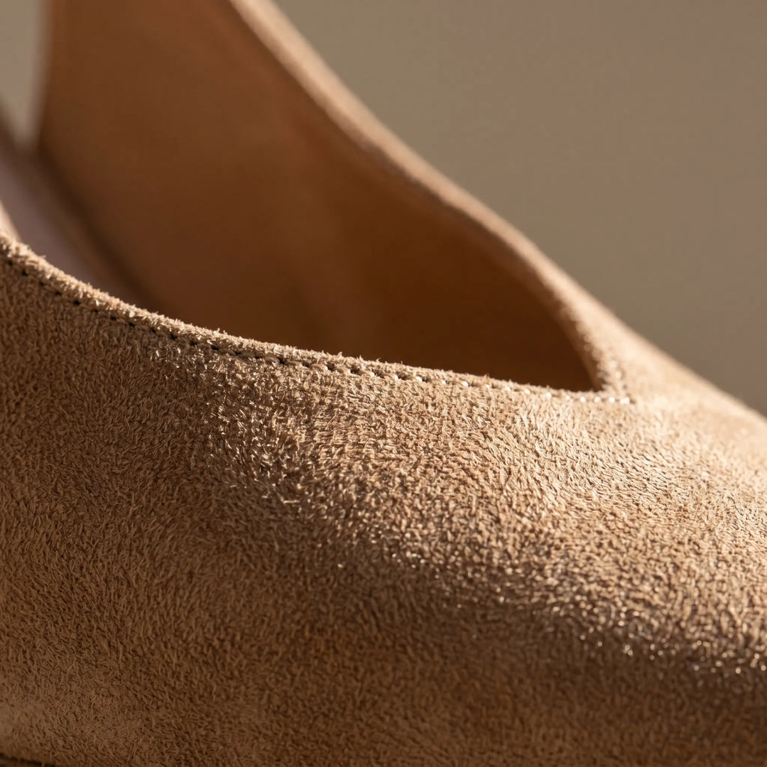 Beulah  - Pointed Toe Slingback Kitten Heel
