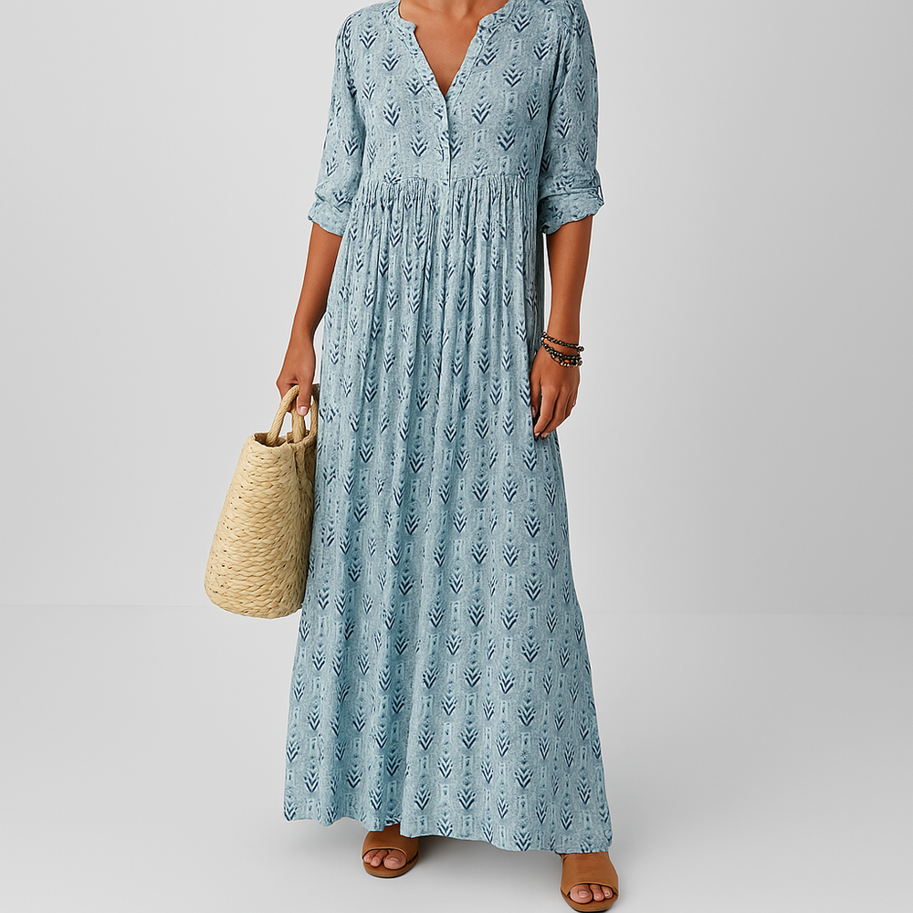 women maxi dress in boho print for casual outings 1