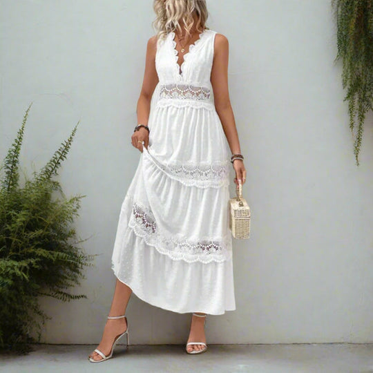 women lace maxi dress in blue for formal events 0