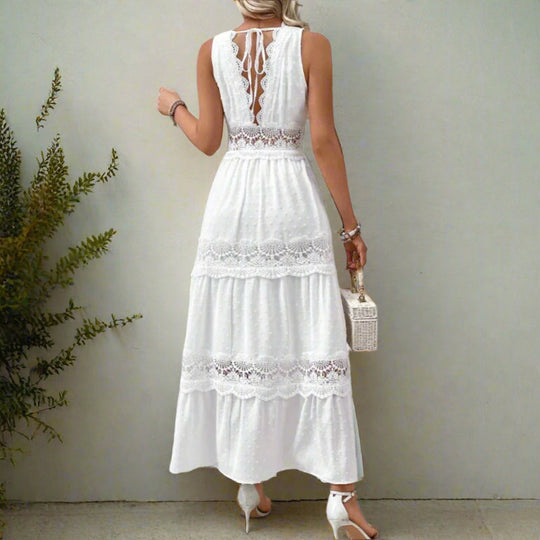 women lace maxi dress in blue for formal events 1