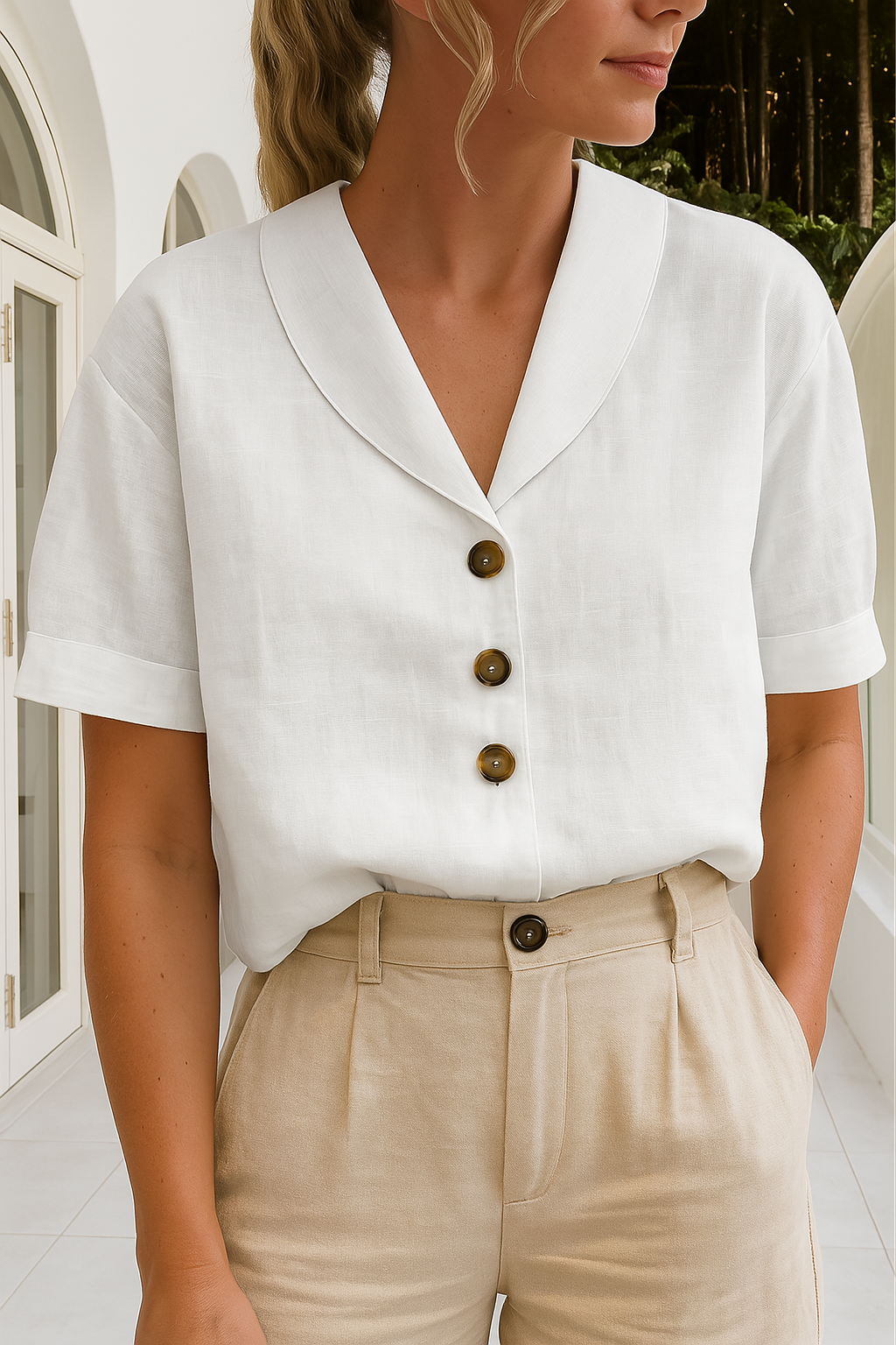 Brittany  - Short Sleeve Blouse
