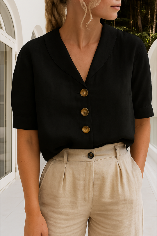 Brittany  - Short Sleeve Blouse