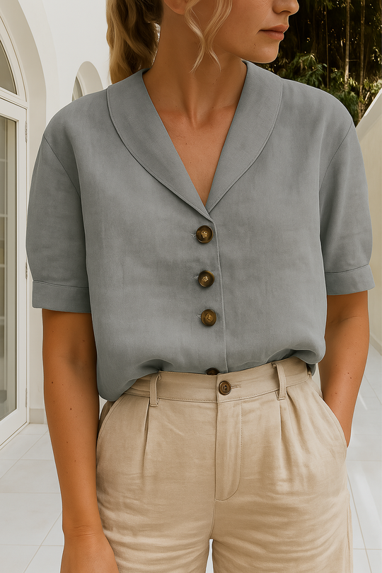 Brittany  - Short Sleeve Blouse