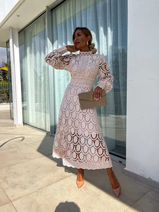Carmen  - Long Sleeve Midi Dress