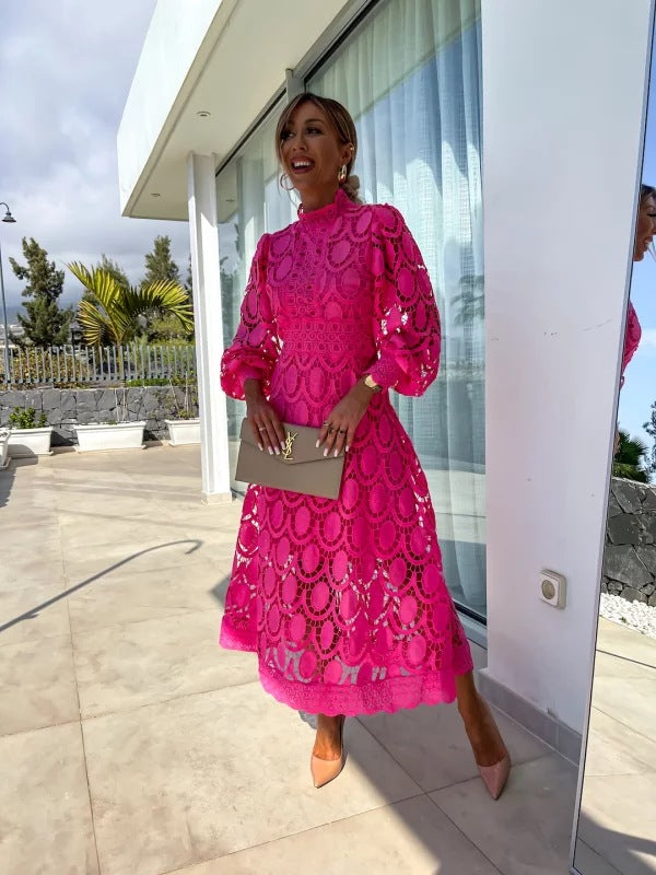 Carmen  - Long Sleeve Midi Dress