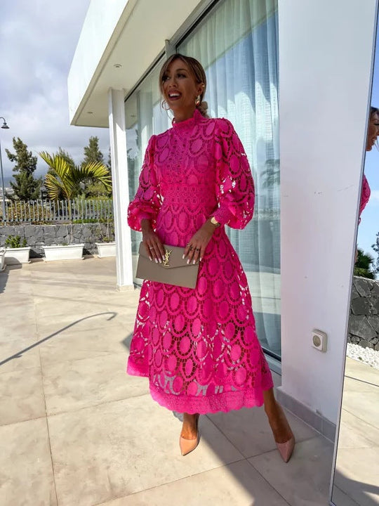 Carmen  - Long Sleeve Midi Dress