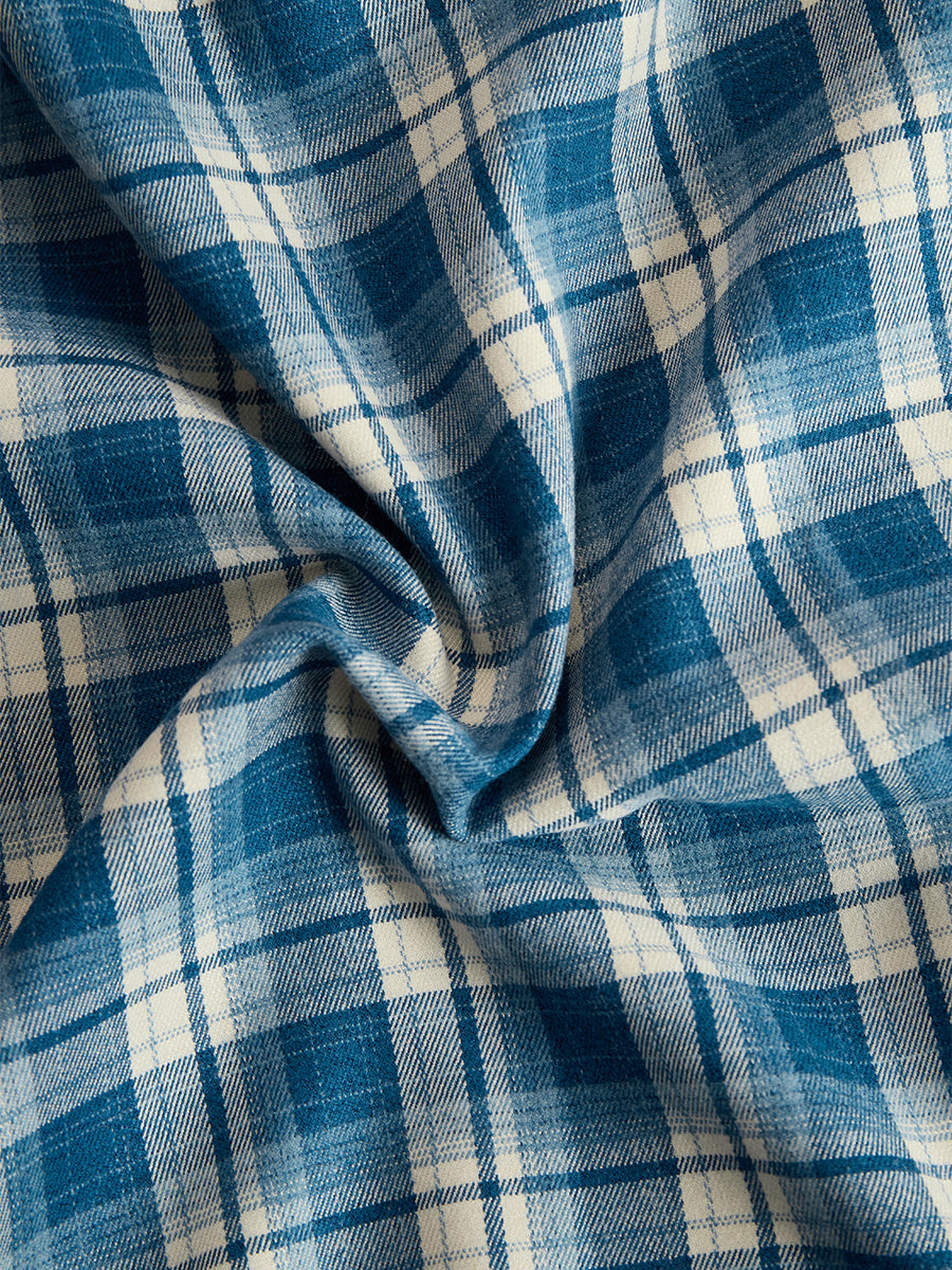 Carolyn  - Long Plaid Shirt Dress Seasonal Gatherings