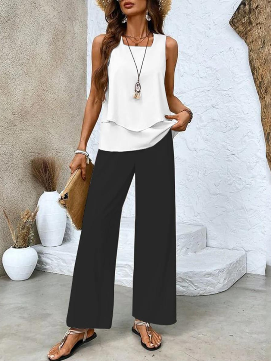 Chelsea  - Matching Wide-Leg Set 