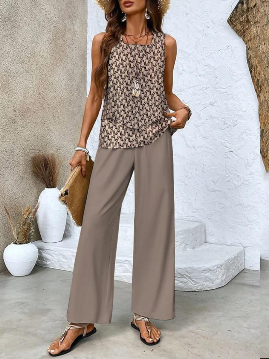 Chelsea  - Matching Wide-Leg Set 
