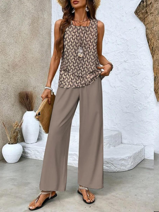 Chelsea  - Matching Wide-Leg Set 