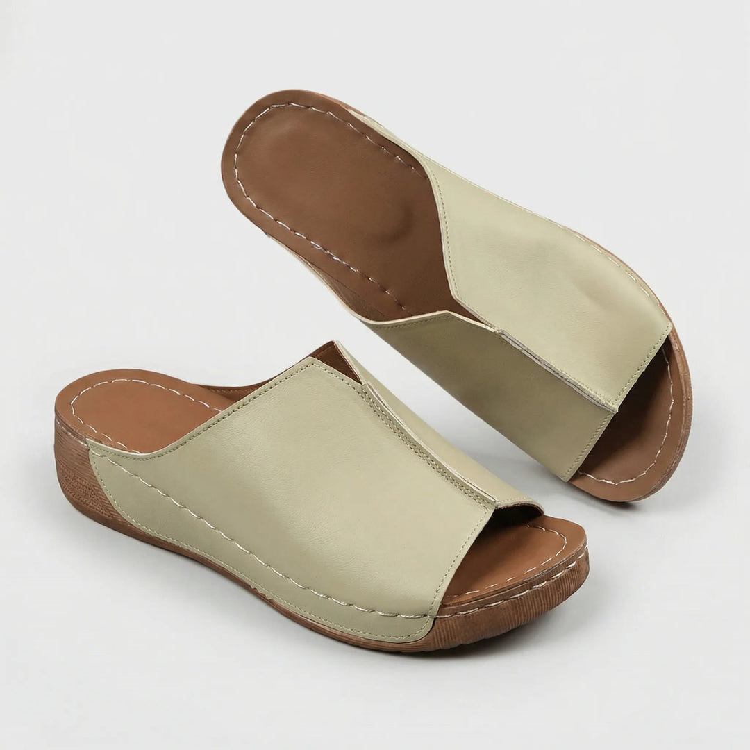 Claire  - Open-Toe Slip-On Slide Sandal
