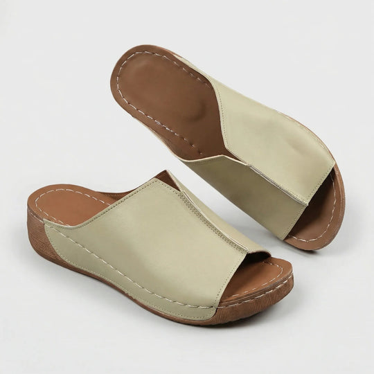 Claire  - Open-Toe Slip-On Slide Sandal