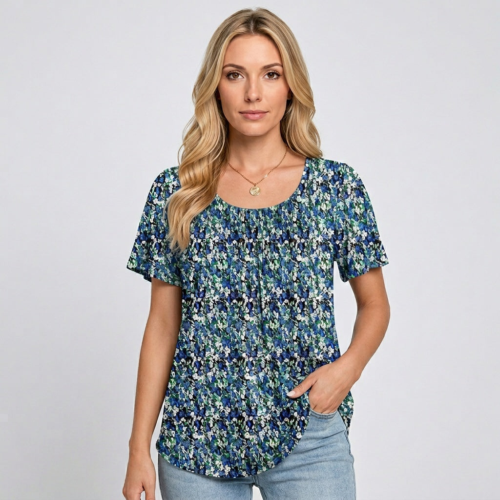 women cotton t-shirt in white for casual outings 0