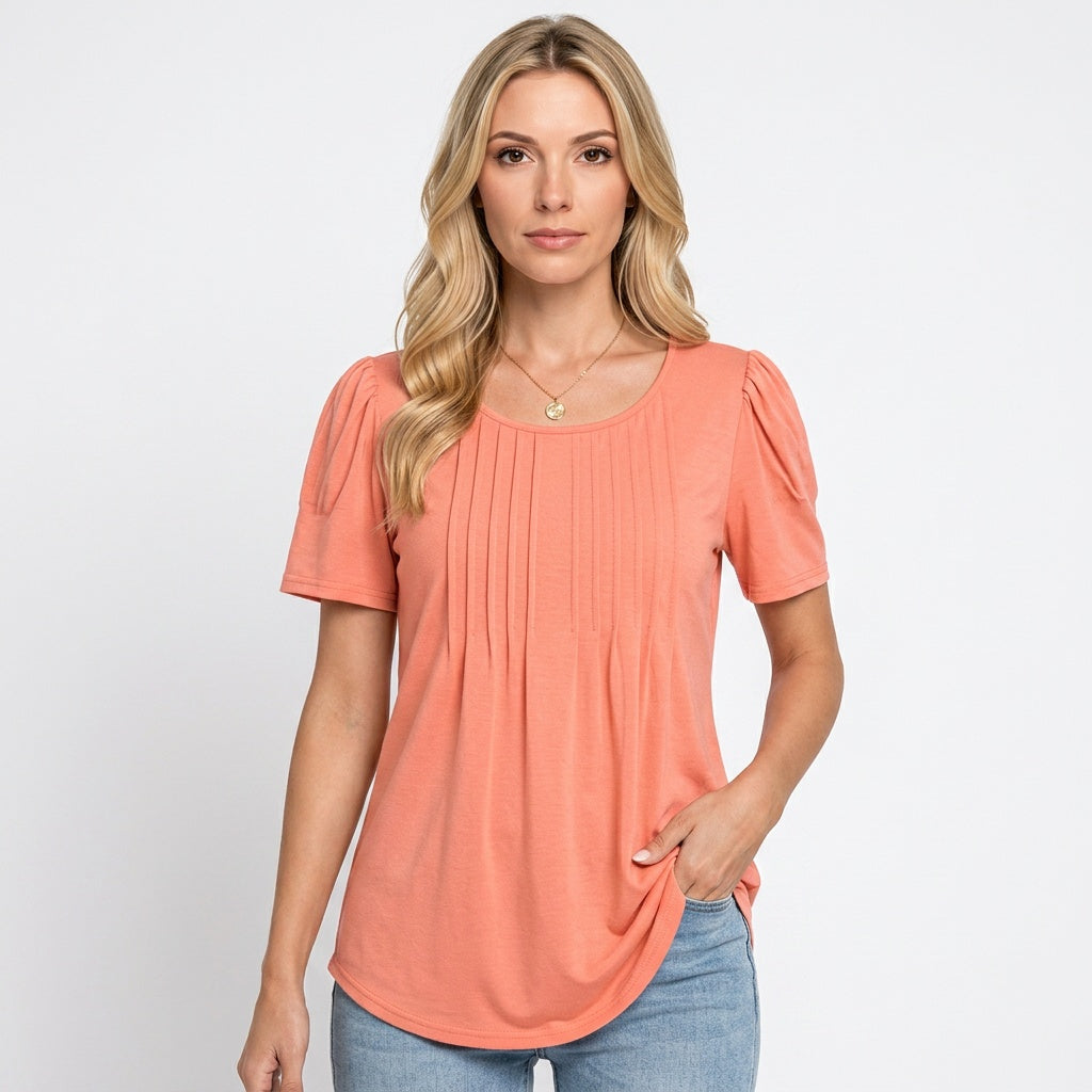 women cotton t-shirt in white for casual outings 4