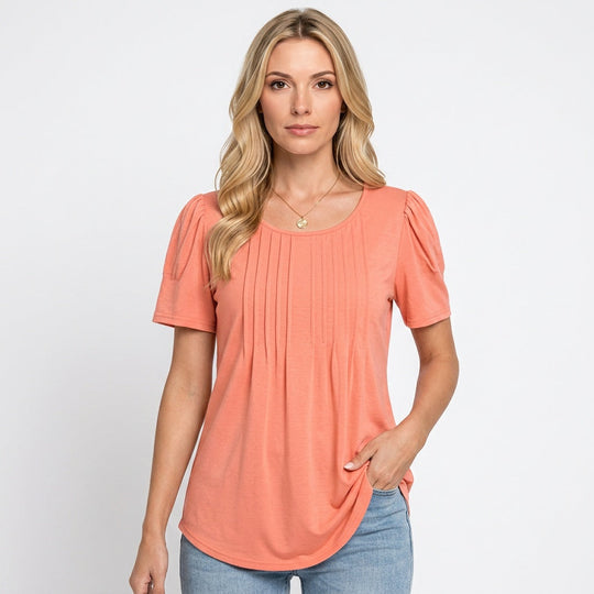 women cotton t-shirt in white for casual outings 4