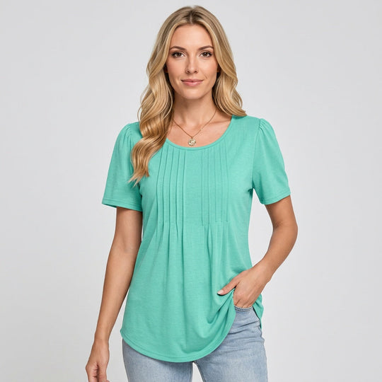 women cotton t-shirt in white for casual outings 6