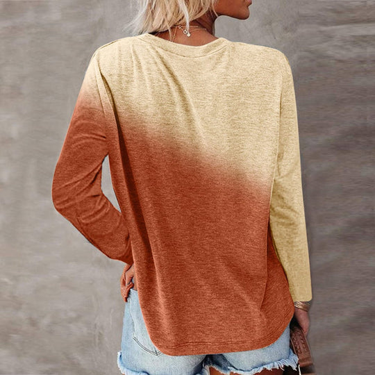 women blouse in gradient print for casual outings 5