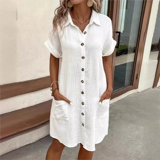 women cotton dress in blue for summer outings 0