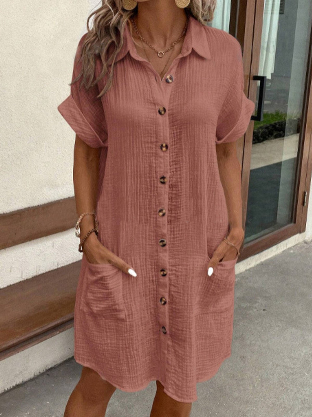 women cotton dress in blue for summer outings 5