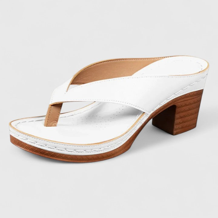 Debbie  - Wedge Toe-Loop Sandal Heel
