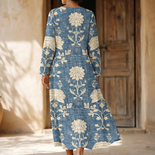 Diana  - V-Neck Floral Maxi Dress
