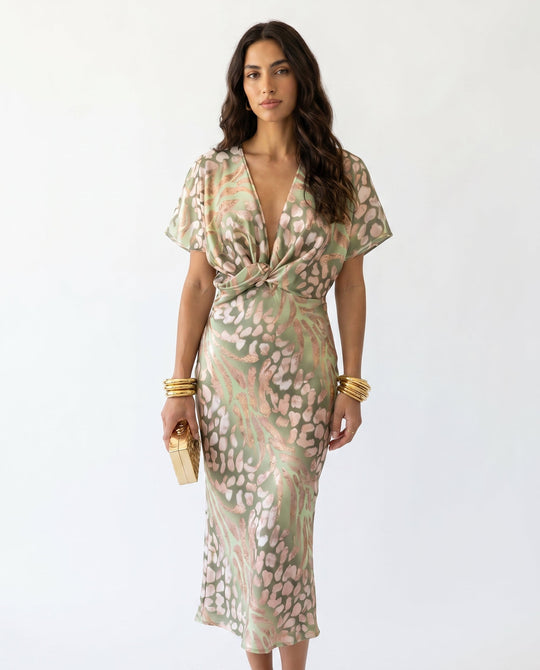 Doreen  - Patterned Evening Maxi Dress Attending Evening Events
