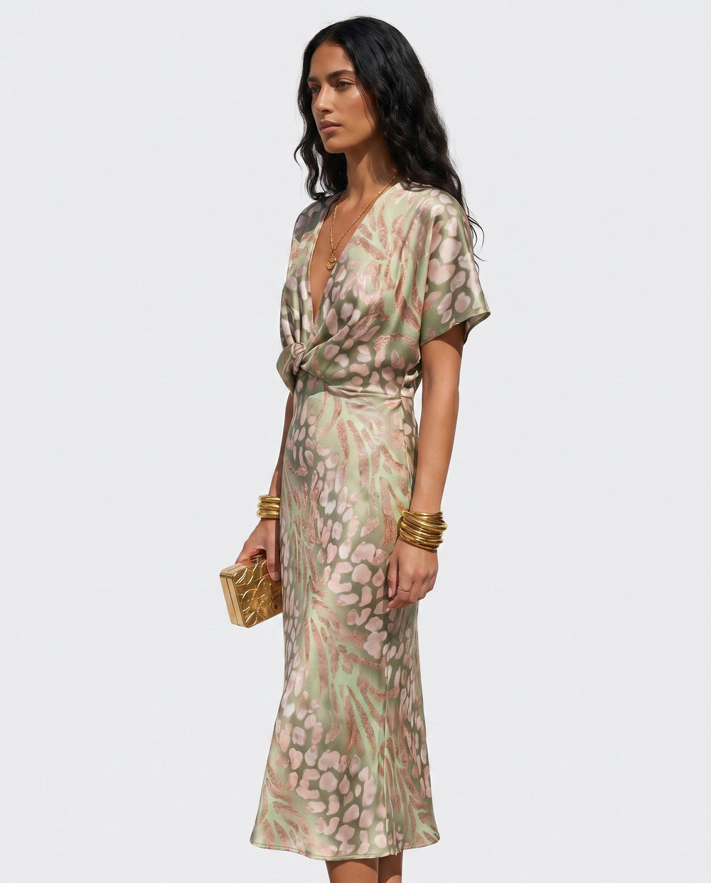 Doreen  - Patterned Evening Maxi Dress Attending Evening Events