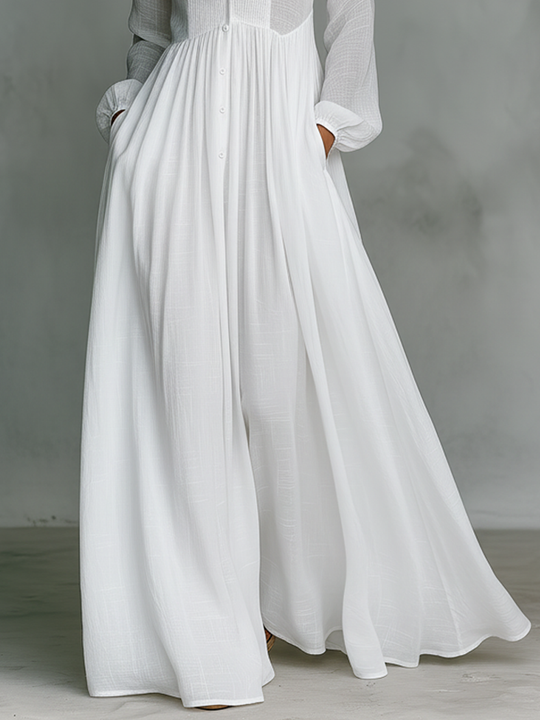 Doris  - Long Sleeve Maxi Dress Casual Daily Wear