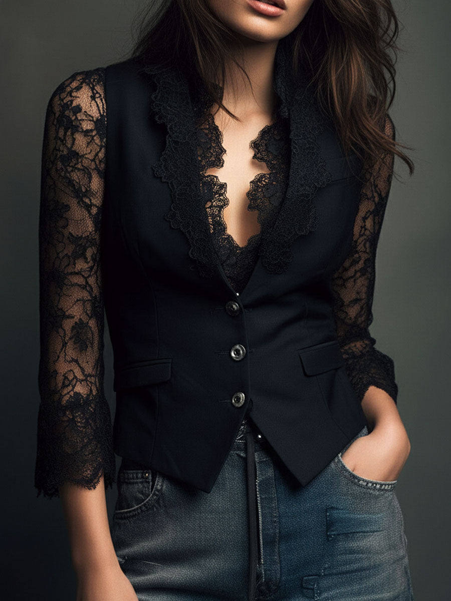 Edesy  - Tailored Blazer Style Vest 