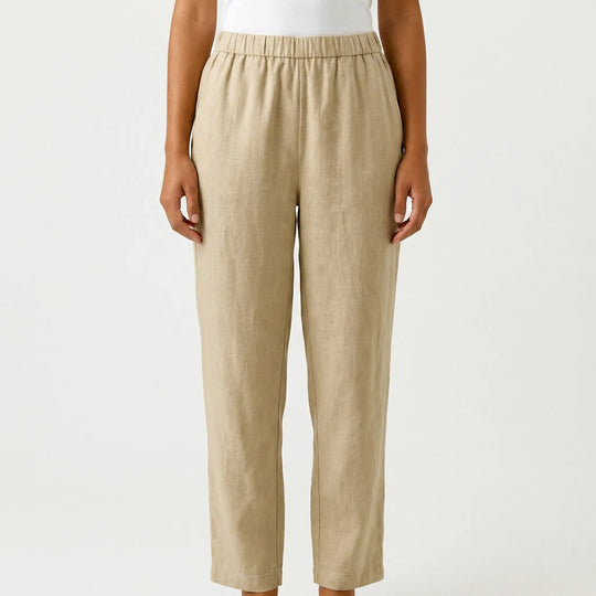 Edna  - Straight-Leg Cuffed Ankle Pants