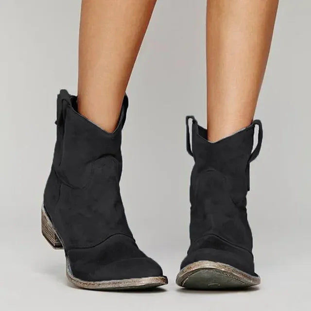 Eileen  - Western Style Ankle Boots