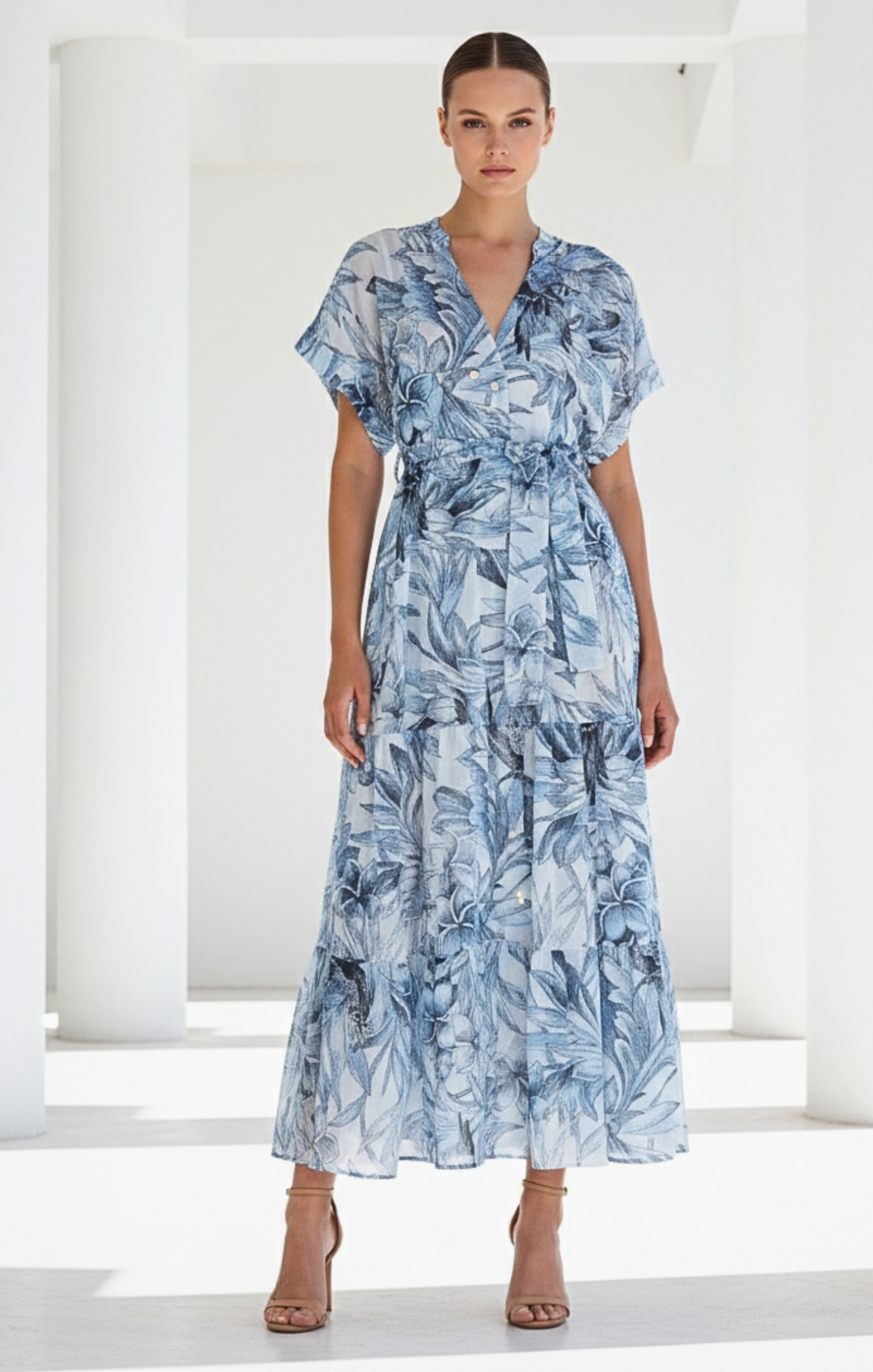 Elaine  - Floral Print Maxi Dress