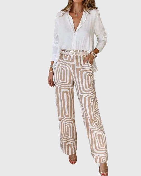 women tailored pants set in black for casual outings 0