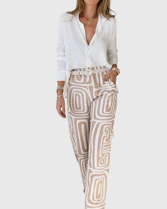 women tailored pants set in black for casual outings 1