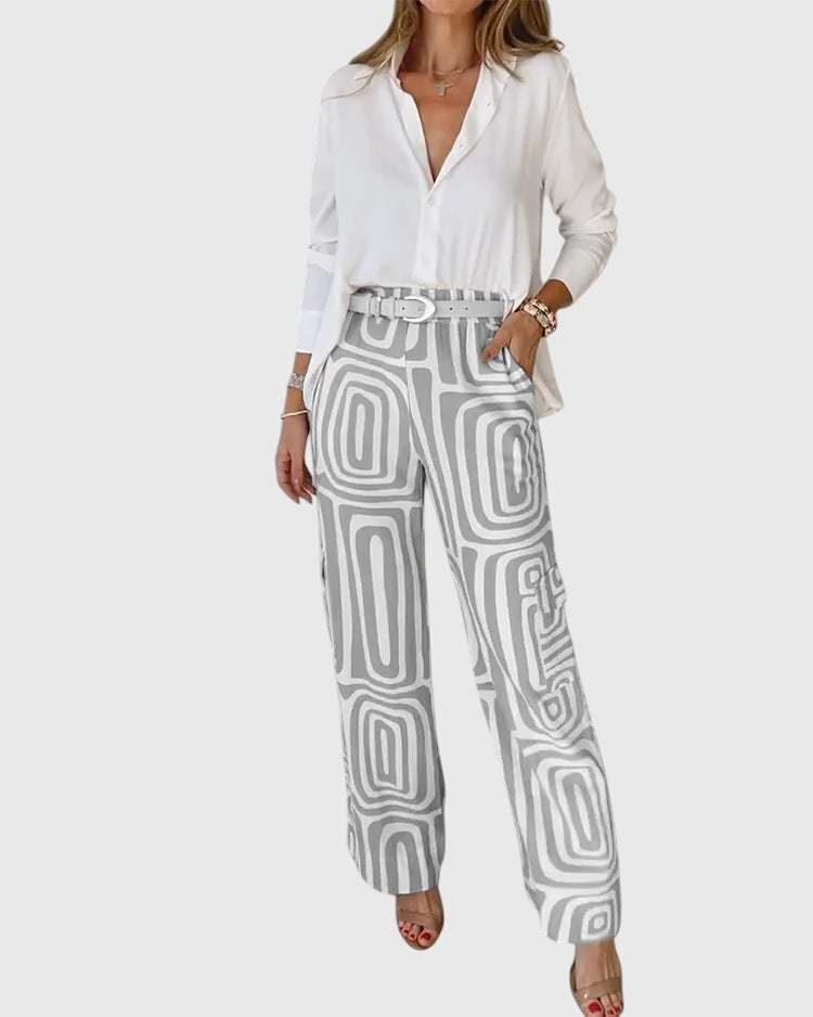 women tailored pants set in black for casual outings 4