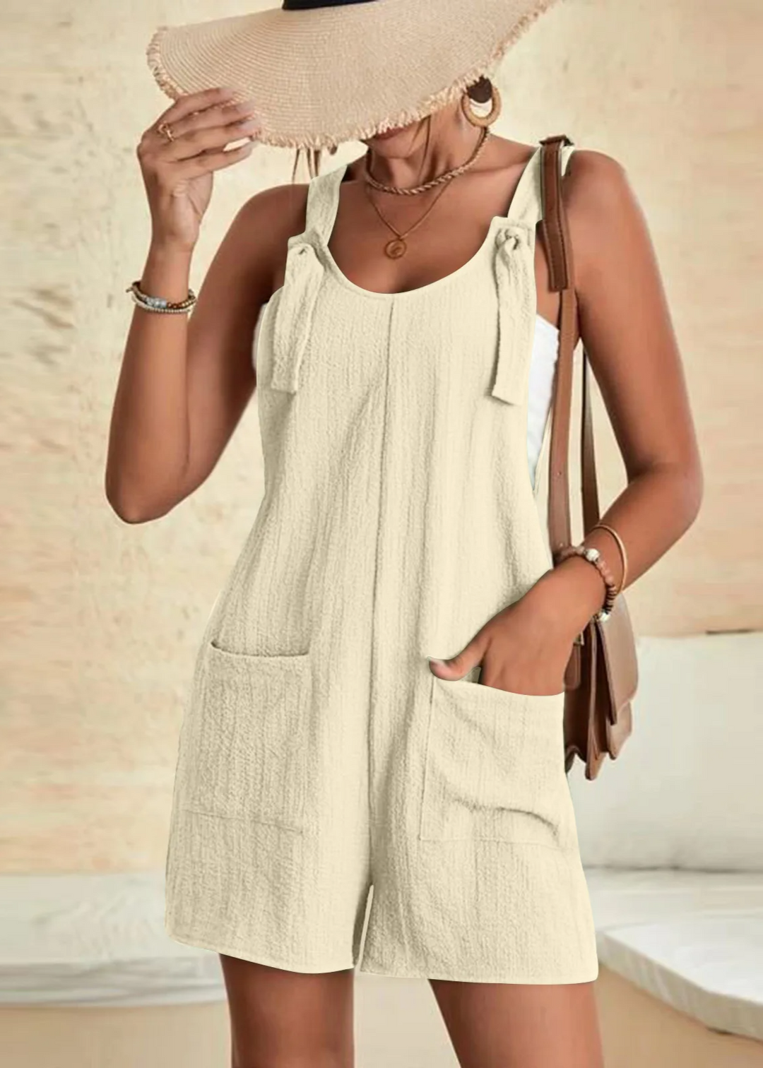 women cotton romper in navy for casual outings 10