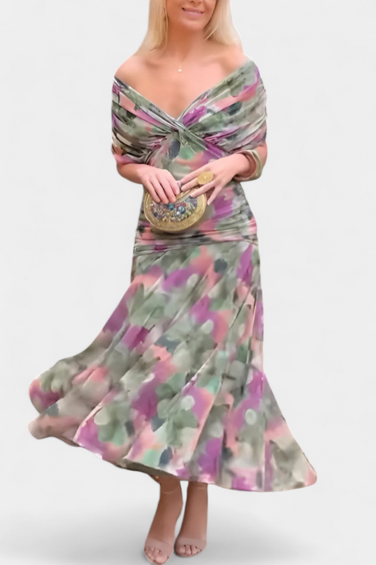 women floral dress in blue for summer occasions 4